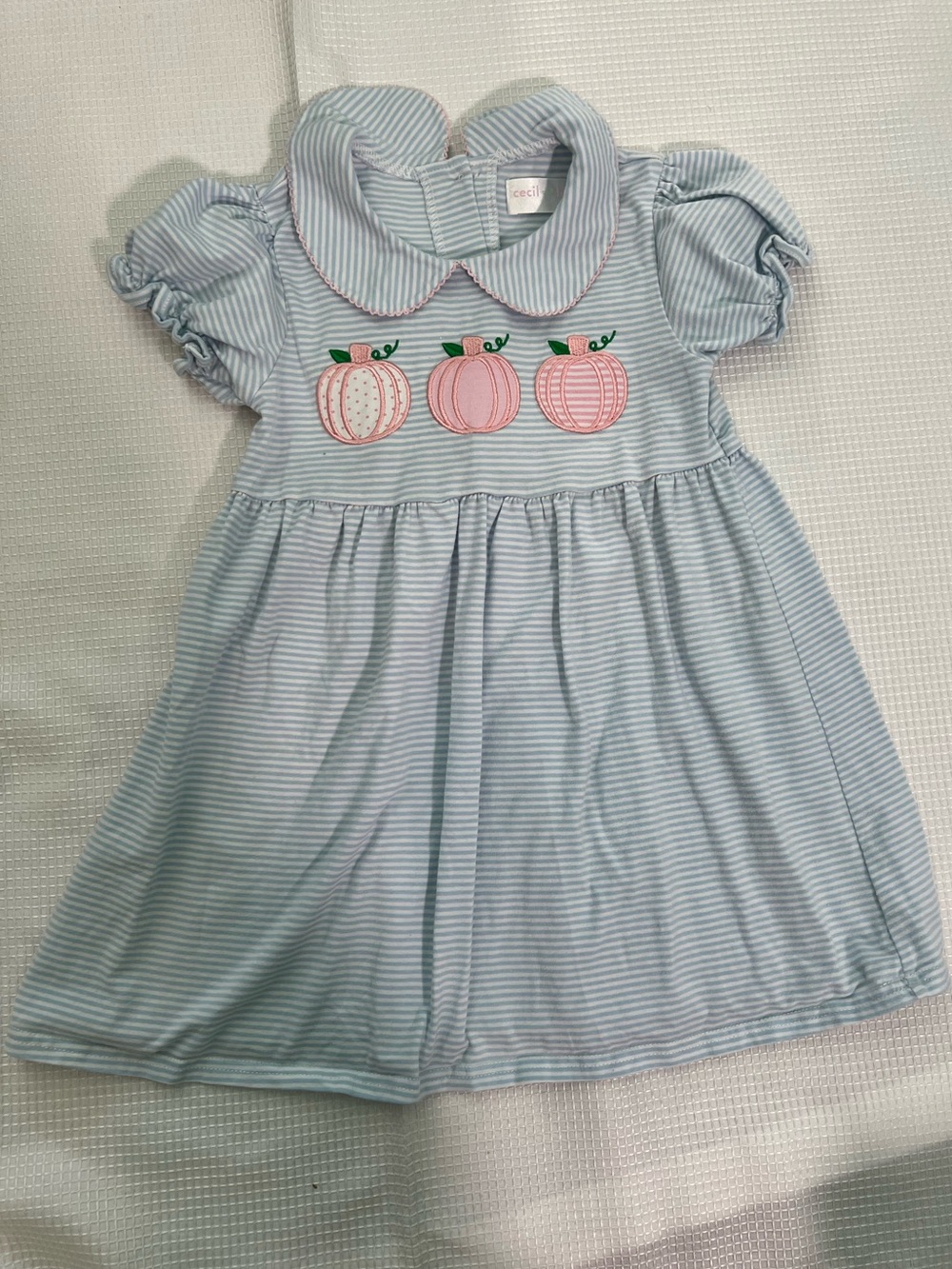 Cecil & Lou Pumpkin Stripe Dress Fall Girly